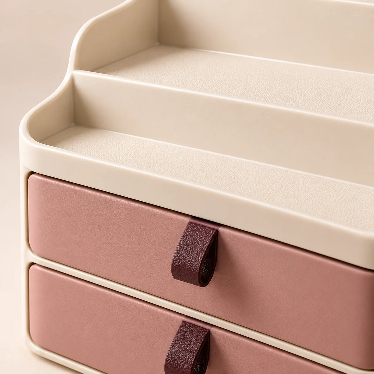 Compact Tiered Cosmetic Organizer — material and construction detail