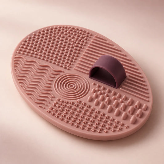Makeup Brush Cleaning Mat — full product set